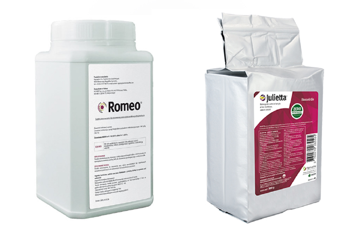 Biofungicydy Romeo i Julietta. Fungicydy biologiczne przeznaczone do stosowania zapobiegawczego przeciw szarej pleśni w uprawie truskawki.