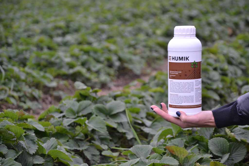 Humik - kwasy humusowe + betainy. Nawóz organiczno-mineralny stymulujący rozwój systemu korzeniowego roślin oraz poprawiający właściwości fizykochemiczne gleby i wzbogacający ją w korzystne dostępne dla roślin związki mineralne i organiczne.